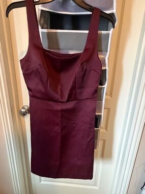a new day Sleeveless Square-Neck Mini Dress in Burgundy